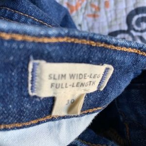 MADEWELL Slim Wide Leg Full Length Jean 30